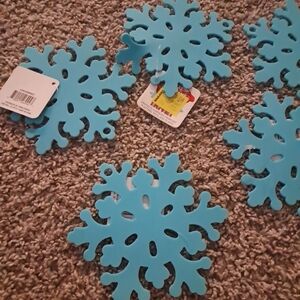 Blue Snowflake Coasters
